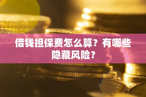 济南借钱担保费怎么算？有哪些隐藏风险？