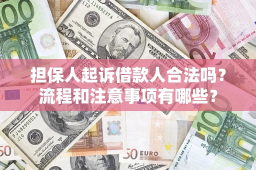 济南担保人起诉借款人合法吗？流程和注意事项有哪些？