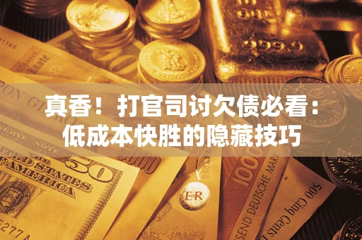 济南真香！打官司讨欠债必看：低成本快胜的隐藏技巧