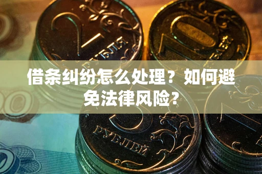 济南借条纠纷怎么处理？如何避免法律风险？